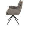 Mia, chaise a accoudoirs - pivotante - pietement graphite - tissu Livigno - Henders and Hazel
