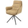 Mia, chaise a accoudoirs - pivotante - pietement graphite - tissu Livigno - Henders and Hazel