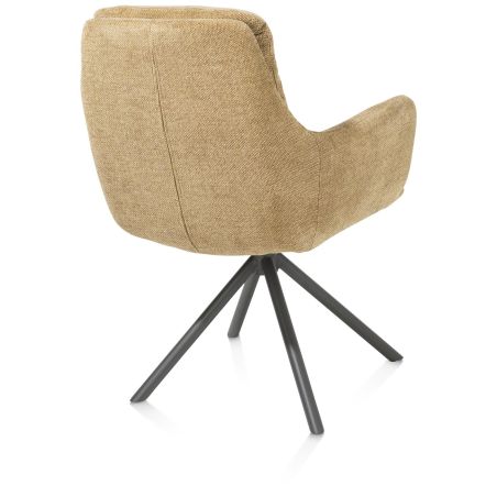 Mia, chaise a accoudoirs - pivotante - pietement graphite - tissu Livigno - Henders and Hazel