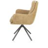 Mia, chaise a accoudoirs - pivotante - pietement graphite - tissu Livigno - Henders and Hazel