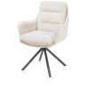 Mia, chaise a accoudoirs - pivotante - pietement graphite - tissu Livigno - Henders and Hazel