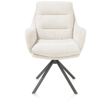 Mia, chaise a accoudoirs - pivotante - pietement graphite - tissu Livigno - Henders and Hazel