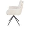 Mia, chaise a accoudoirs - pivotante - pietement graphite - tissu Livigno - Henders and Hazel