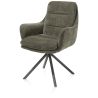 Mia, chaise a accoudoirs - pivotante - pietement graphite - tissu Livigno - Henders and Hazel