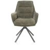 Mia, chaise a accoudoirs - pivotante - pietement graphite - tissu Livigno - Henders and Hazel