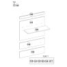 Buffet Indiana 178 cm avec 4 portes et 1 tiroir