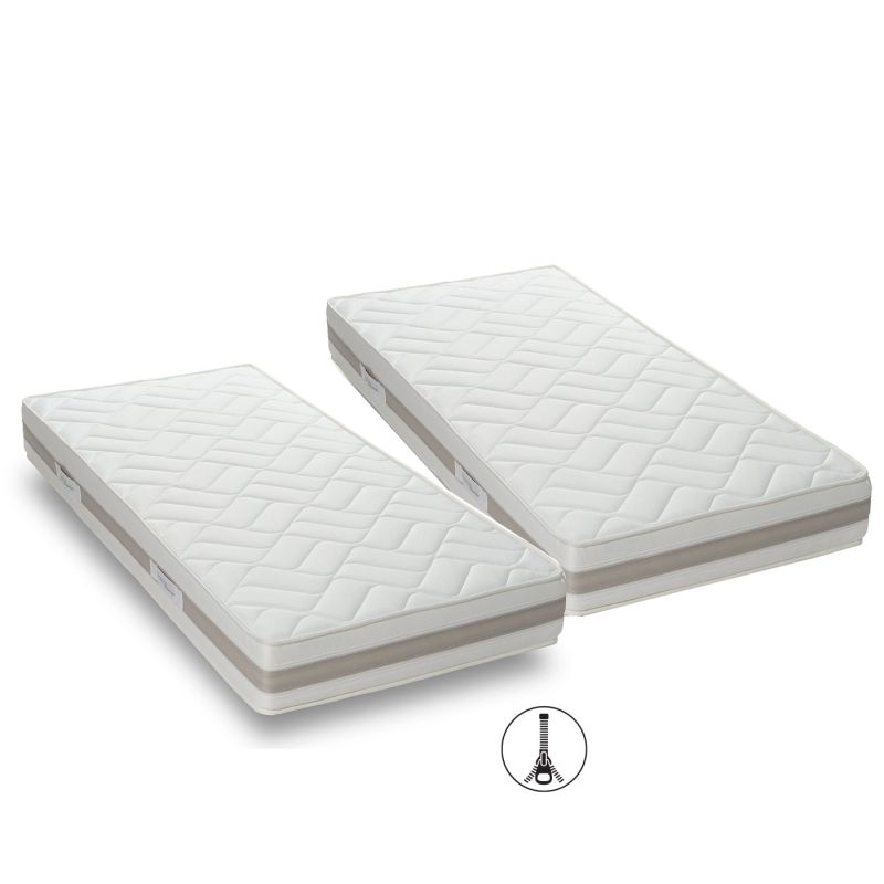 Matelas DUO ORION HR - avec fermeture éclair - H 22 cm