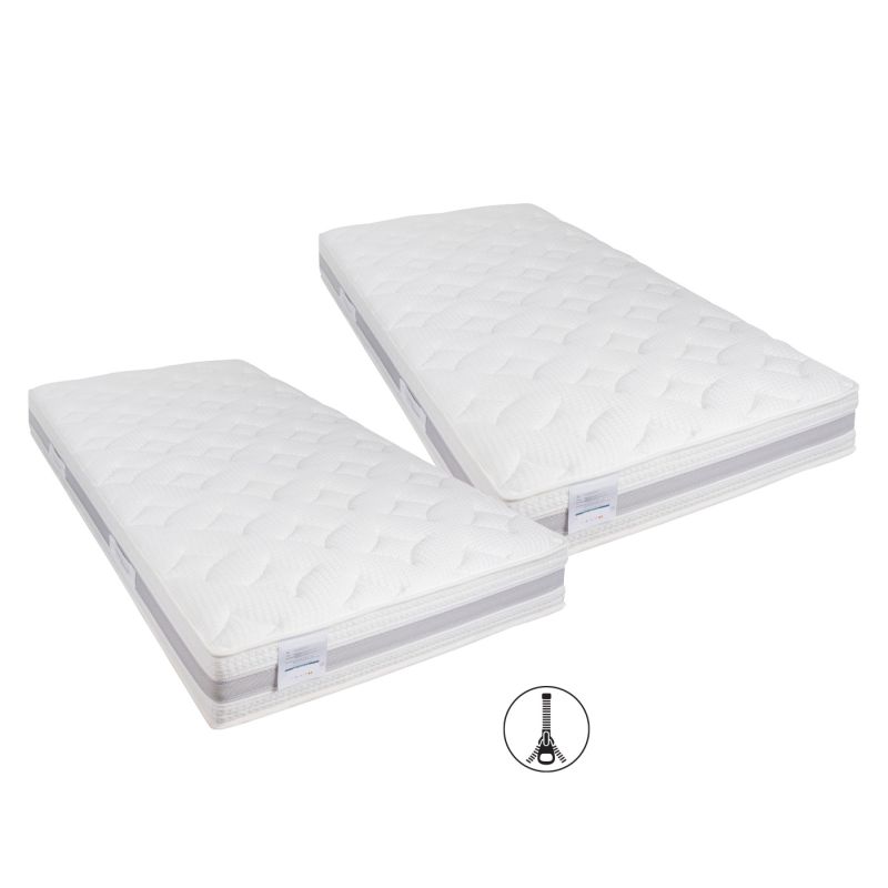 Matelas DUO MORPHÉE HR - avec fermeture éclair - H 26 cm