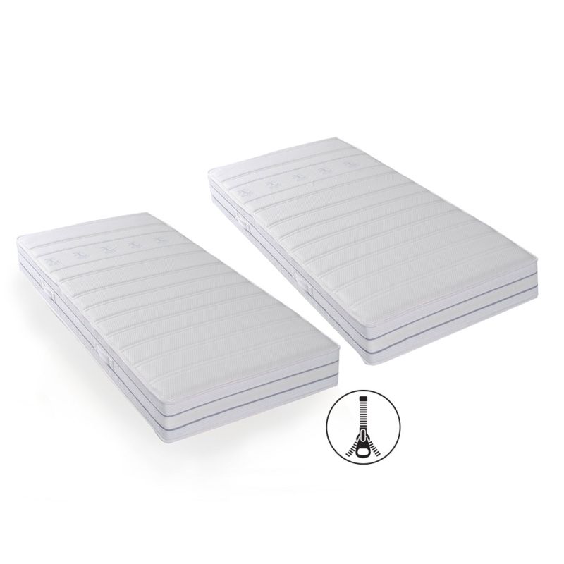 Matelas DUO HYPNOS LATEX - avec fermeture éclair - H 24 cm
