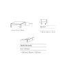 Lit futon ARAMIS 90 x 200 cm en gris mat avec tête de lti et 2 tiroirs