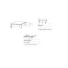 Lit futon ARAMIS 140 x 200 cm en gris mat avec tête de lit et 4 tiroirs