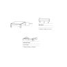 Lit futon ARAMIS 180 x 200 cm en gris mat avec tête de lit et 4 tiroirs
