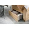 Lit futon ARAMIS 90 x 200 cm en décor chêne sonoma avec tête de lit et 2 tiroirs