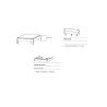 Lit futon ARAMIS 160 x 200 cm en décor chêne sonoma avec tête de lit et 4 tiroirs