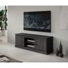 Meuble TV GABRIEL DARK en décor chêne noir