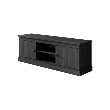 Meuble TV GABRIEL DARK en décor chêne noir