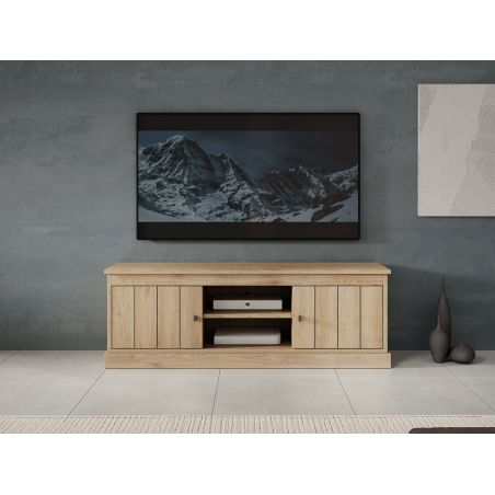 Meuble TV GABRIEL LIGHT en décor chêne clair