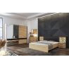 Commode KIRAN en décor chêne clair avec 3 tiroirs