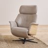 Fauteuil relax électrique en cuir S-LOUNGER 7363 avec 2 moteurs de la marque HIMOLLA