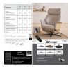 Fauteuil relax électrique en cuir S-LOUNGER 7363 avec 2 moteurs de la marque HIMOLLA