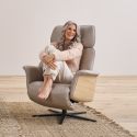 Fauteuil relax électrique en cuir S-LOUNGER 7363 avec 3 moteurs et fonction cardio de la marque HIMOLLA
