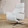 Fauteuil relax électrique en cuir S-LOUNGER 7362 avec 2 moteurs de la marque HIMOLLA