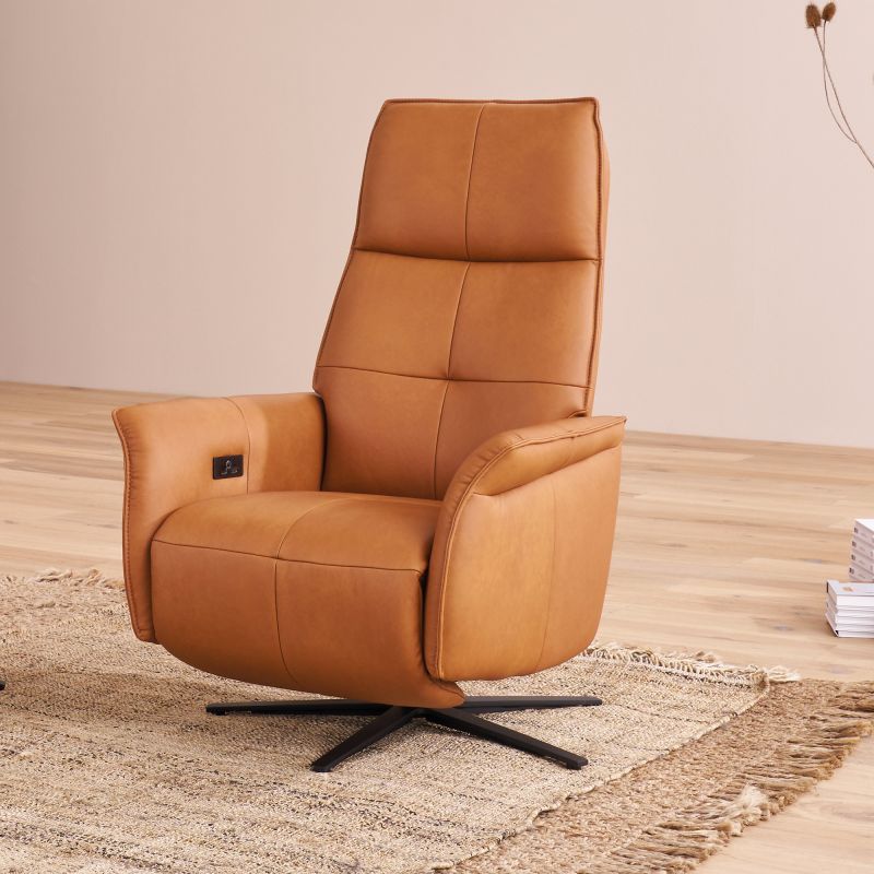 Fauteuil relax électrique en cuir QUARTETT JOKER 9361 de la marque HIMOLLA