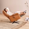 Fauteuil relax électrique en cuir QUARTETT JOKER 9361 de la marque HIMOLLA
