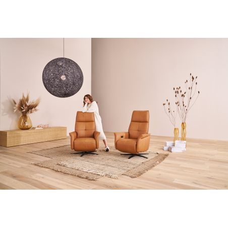 Fauteuil relax manuel en cuir QUARTETT JOKER 9361 de la marque HIMOLLA