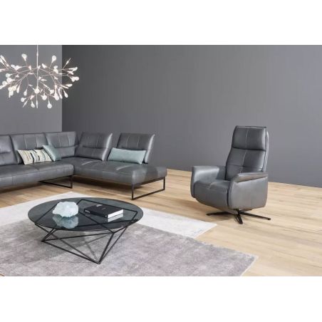 Fauteuil relax électrique en cuir QUARTETT JOKER 9361 avec fonction massage de la marque HIMOLLA