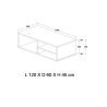 Table basse STAR 120 cm avec 3 niches