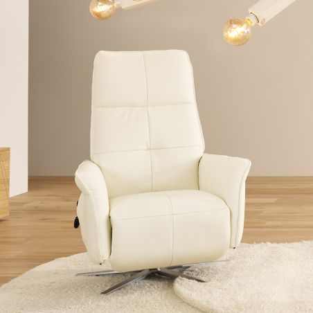 Fauteuil relax manuel en cuir 24 QUARTETT JOKER 9361 de la marque HIMOLLA