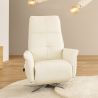 Fauteuil relax électrique en cuir 24 blanc QUARTETT JOKER 9361 de la marque HIMOLLA