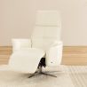 Fauteuil relax électrique en cuir 24 blanc QUARTETT JOKER 9361 avec releveur de la marque HIMOLLA
