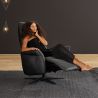 Fauteuil relax électrique en cuir 24 noir QUARTETT JOKER 9361 avec releveur de la marque HIMOLLA