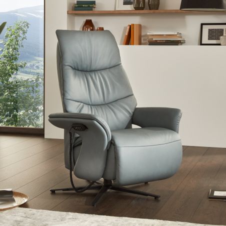Fauteuil relax manuel en cuir 24 EASYSWING 7052 de la marque HIMOLLA