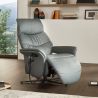 Fauteuil relax électrique 2 moteurs en cuir 24 EASYSWING 7052 avec releveur de la marque HIMOLLA