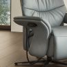 Fauteuil relax électrique 2 moteurs en cuir 24 EASYSWING 7052 avec releveur de la marque HIMOLLA