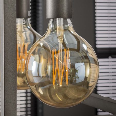Lampadaire CLOVIS de style industriel avec 3 ampoule incluses