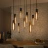 Lampadaire ISIDORE de style industriel avec 9 ampoule incluses