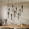 Lampadaire ISIDORE de style industriel avec 9 ampoule incluses