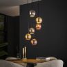 Suspension NARCISSE de style industriel avec 6 ampoule incluses
