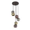 Suspension NARCISSE de style industriel avec 6 ampoule incluses