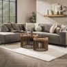 Set de 2 tables bassesrondes Cyprian en bois de manguier
