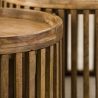 Set de 2 tables bassesrondes Cyprian en bois de manguier