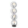 Lampadaire TOBIAS de style industriel avec 4 ampoules incluses