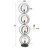 Lampadaire TOBIAS de style industriel avec 4 ampoules incluses