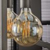 Lampadaire TOBIAS de style industriel avec 4 ampoules incluses