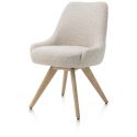 Rocco, chaise - pivotante - chene naturel - confort ressorts - tissu Brioni - Henders and Hazel