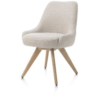 Rocco, chaise - pivotante - chene naturel - confort ressorts - tissu Brioni - Henders and Hazel